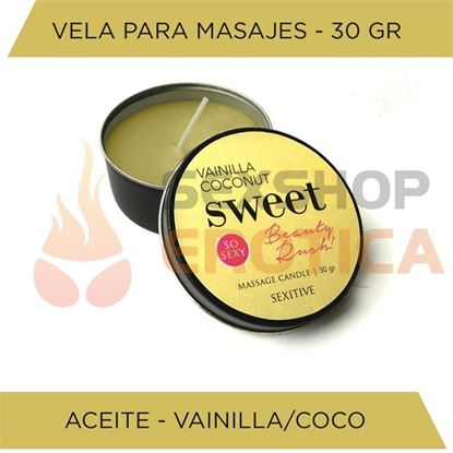 Vela para masajes aroma a vainilla 30gr